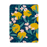 front view of personalized iPad case with pencil holder and Fruits design