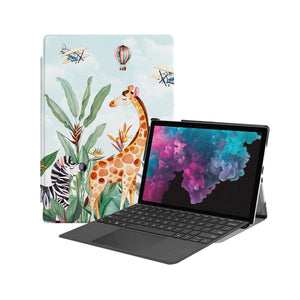 the Hero Image of Personalized Microsoft Surface Pro and Go Case with Rainforest Animals design