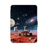 front view of personalized kindle paperwhite case with Universe design