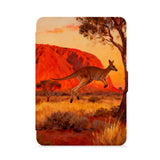 front view of personalized kindle paperwhite case with Australia Oil Painting design