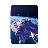 front view of personalized kindle paperwhite case with Universe design