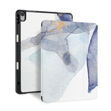 front and back view of personalized iPad case with pencil holder and 02 design