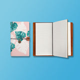 the front top view of midori style traveler's notebook with Pink Flower 2 design