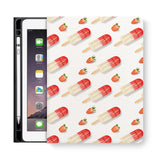 frontview of personalized iPad folio case with 1 design