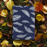 personalized RFID blocking passport travel wallet with Feather design on maple leafs